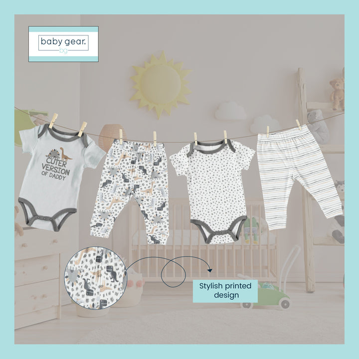 Baby Boy Newborn Onesie Set - 2-Pack: Pants & Snap Closure Onesie
