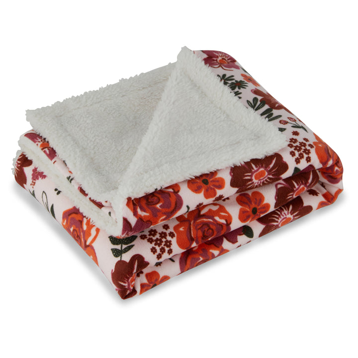 rosey floral pattern baby blanket