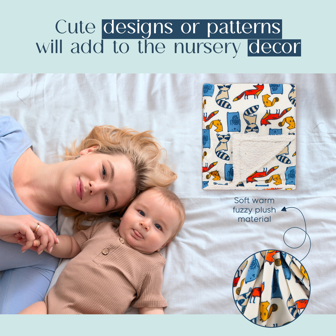 Iconic Winter Animal Soft Baby Blanket for Boy