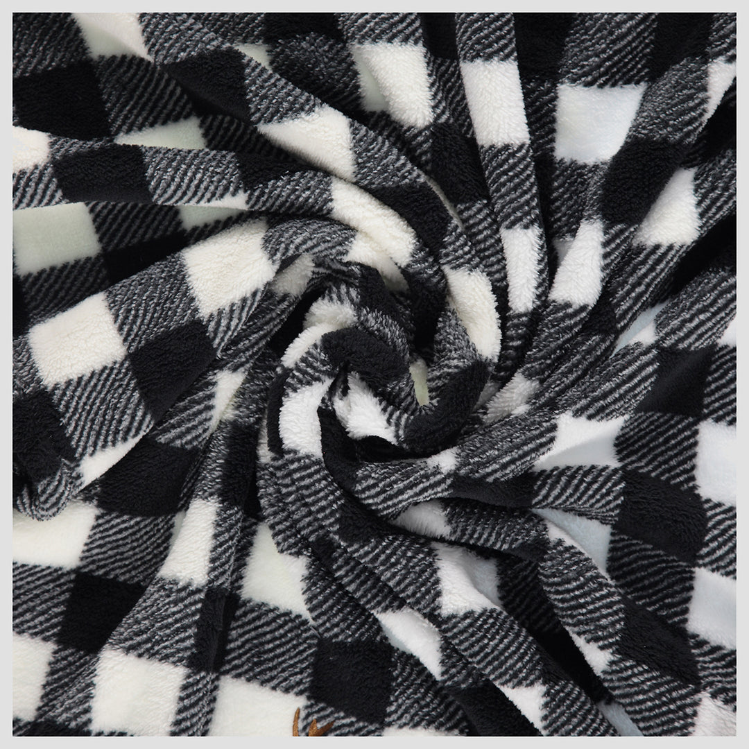 checkered baby blanket swirl