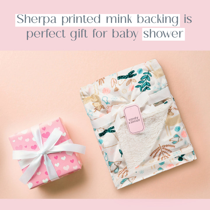 Lovable Pink Blizzard Plush Nursery Baby Blanket for Girl