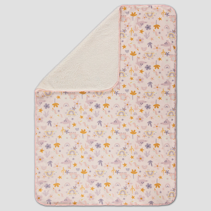 pink explosion pattern folded baby blanket