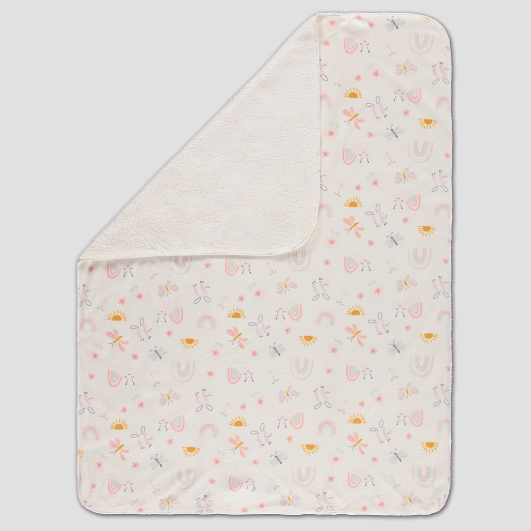 pink objects pattern flat large baby blanket