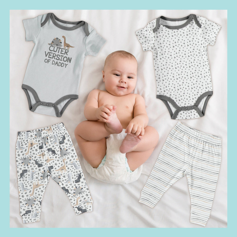 Baby-Boy-Newborn-Essentials-Onesie-Bodysuit-2pack-Clothes-Baby-Registry-Shower-Gift-Pants-Image2