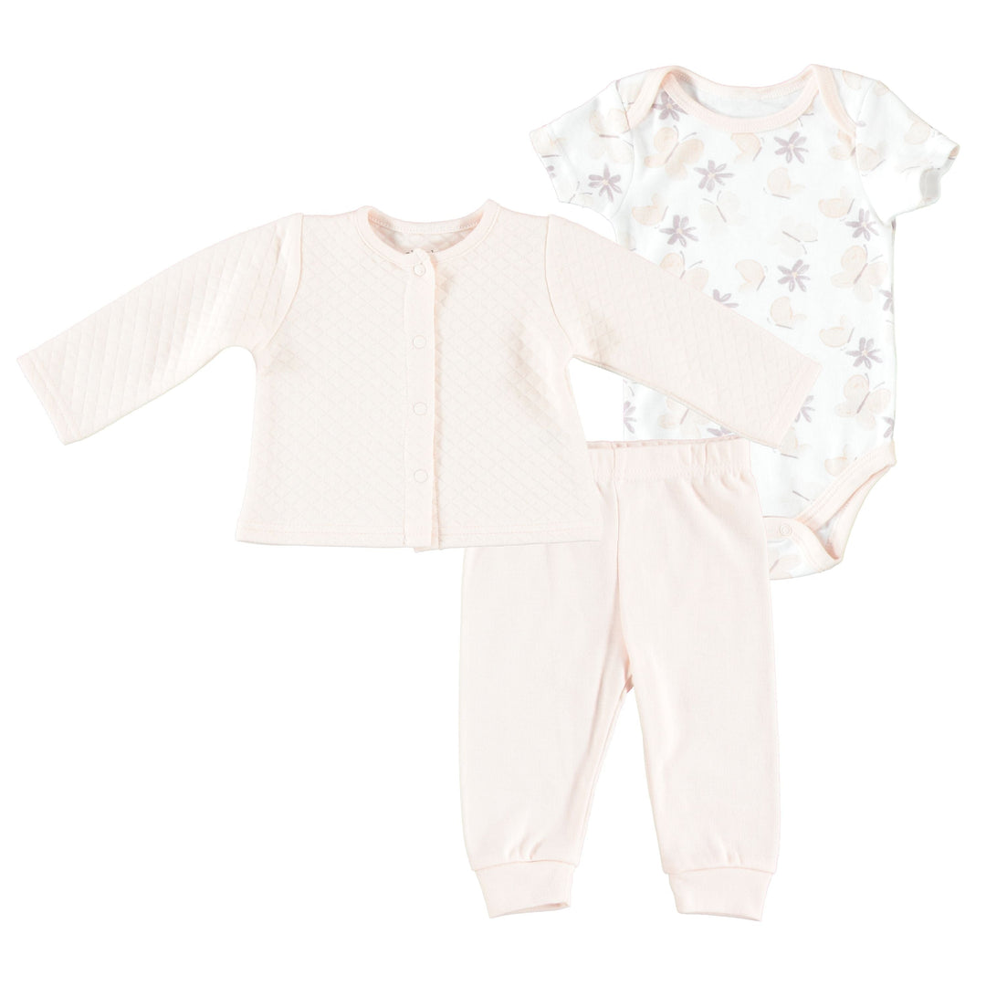 Baby-Girl-Newborn-Essentials-Layette-Set-Onesie-Pants-Nonfooted-Muslin-Jacket-Registry-Shower-Gift-Image1