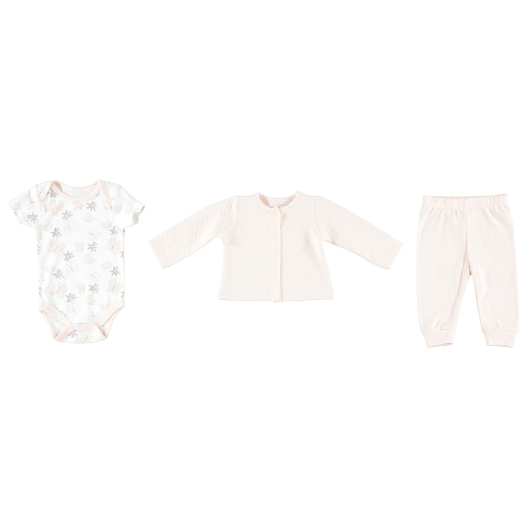 Baby-Girl-Newborn-Essentials-Layette-Set-Onesie-Pants-Nonfooted-Muslin-Jacket-Registry-Shower-Gift-Image2