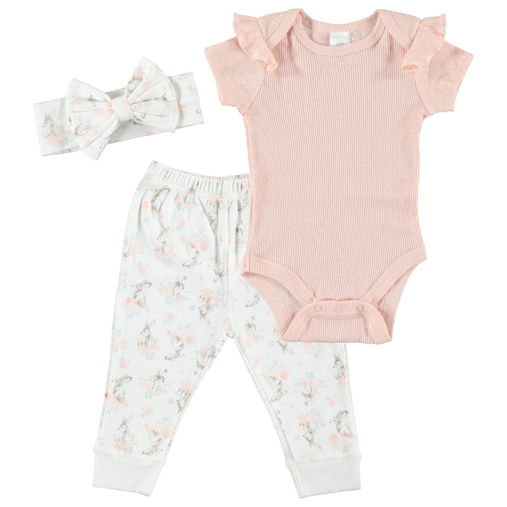 Baby-Girl-Newborn-Essentials-Jogger-Set-Clothes-Baby-Registry-Shower-Gift-Onesie-Pants-Hat-Image1