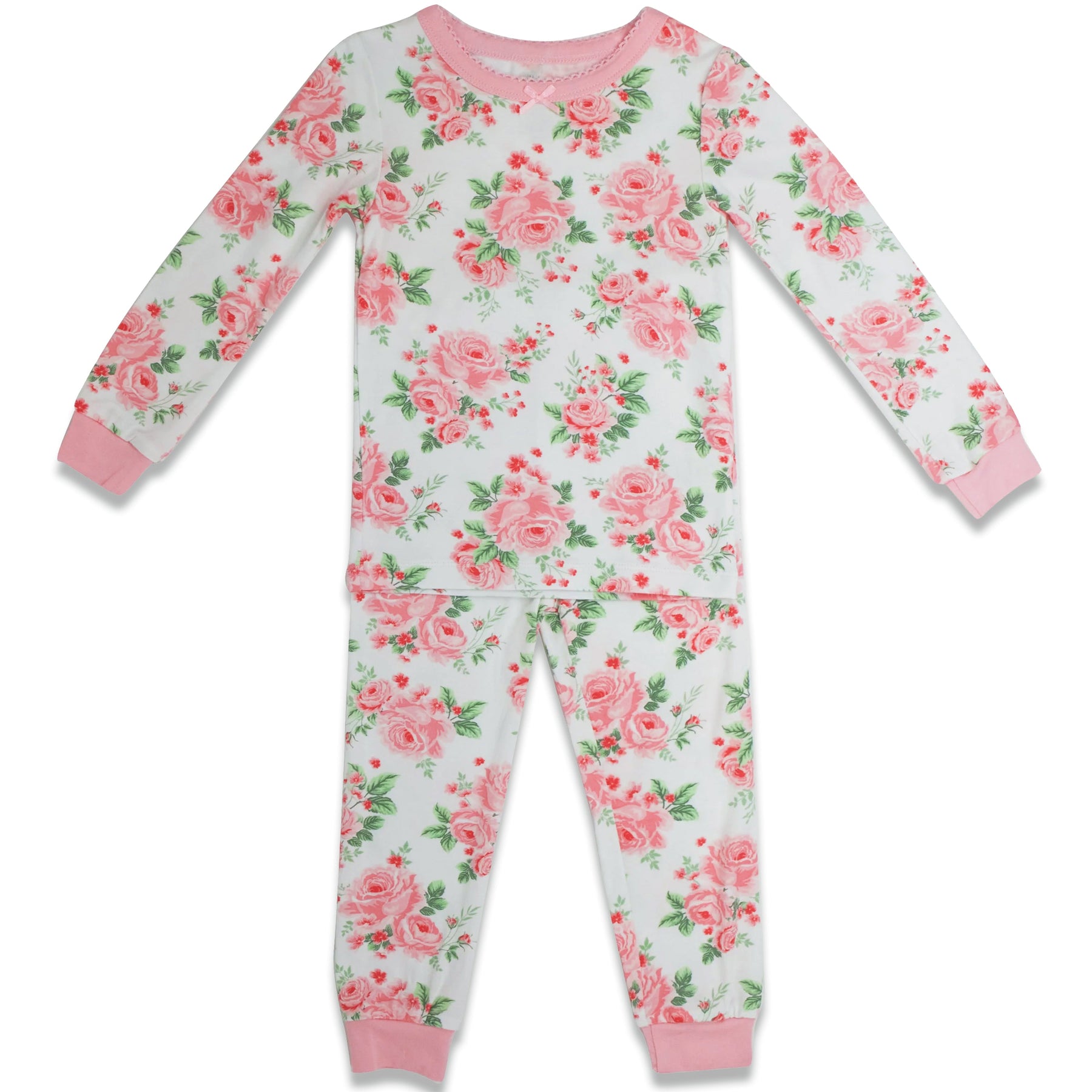 Milkberry Soft Bamboo Pajamas Toddler Pajama Set Girls in Pink Floral  Butterflies - Size 3T – Cutie Pie Baby Direct